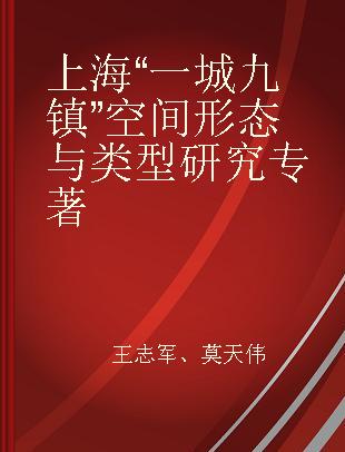 上海“一城九镇”空间形态与类型研究