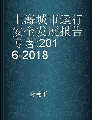 上海城市运行安全发展报告 2016-2018