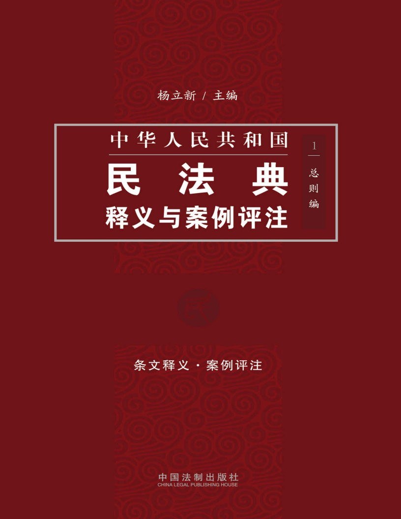 中华人民共和国民法典释义与案例评注 1 总则编