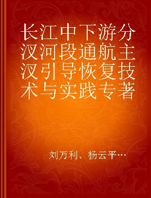 长江中下游分汊河段通航主汊引导恢复技术与实践