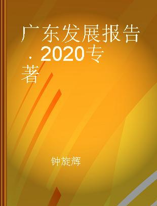 广东发展报告 2020 2020