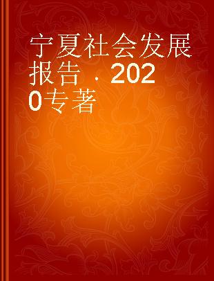 宁夏社会发展报告 2020 2020