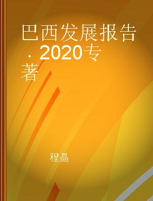 巴西发展报告 2020 2020