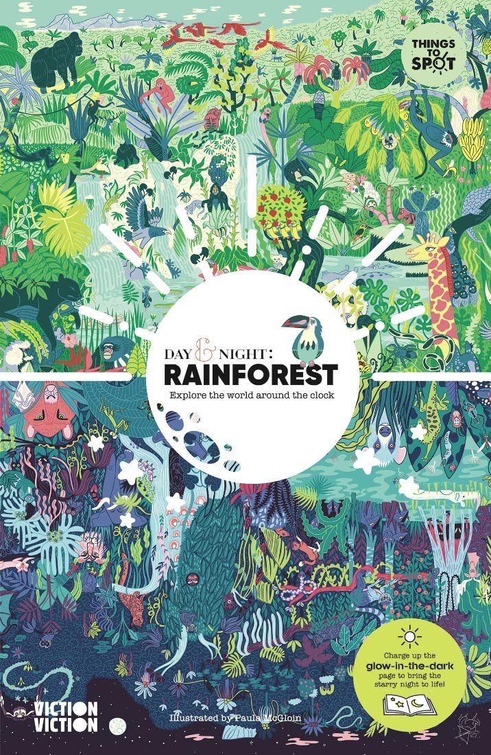 Day & night : rainforest, explore the world around the clock /