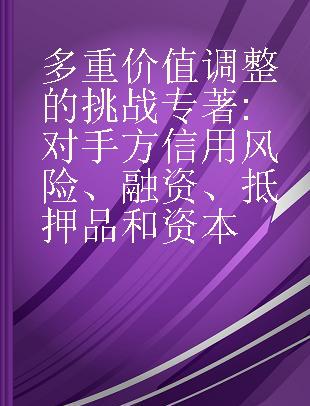 多重价值调整的挑战 对手方信用风险、融资、抵押品和资本 counterparty credit risk, funding, collateral, and capital