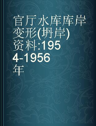 官厅水库库岸变形(坍岸)资料 1954-1956年