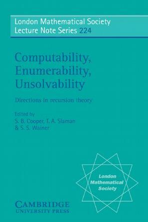 Computability, enumerability, unsolvability directions in recursion theory
