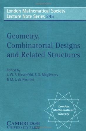 Geometry, combinatorial designs, and related structures proceedings of the first Pythagorean conference