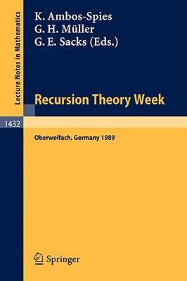 Recursion theory week proceedings of a conference held in Oberwolfach, FRG, March 19-25, 1989