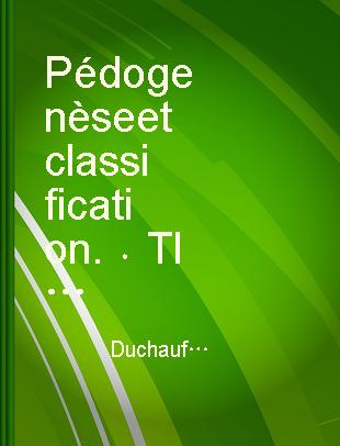 Pédogenèse et classification. Tl.1