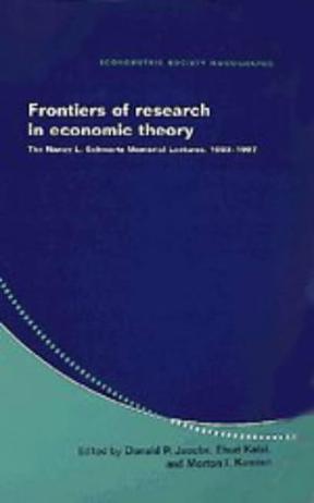 Frontiers of research in economic theory the Nancy L. Schwartz Memorial Lectures, 1983-1997