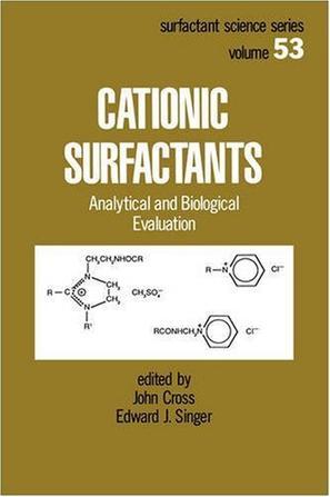 Cationic surfactants analytical and biological evaluation