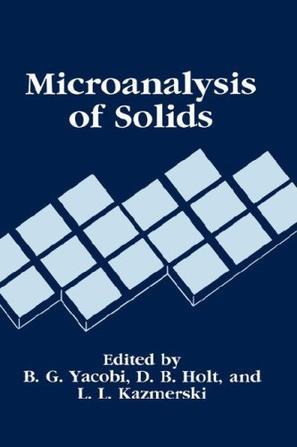 Microanalysis of solids
